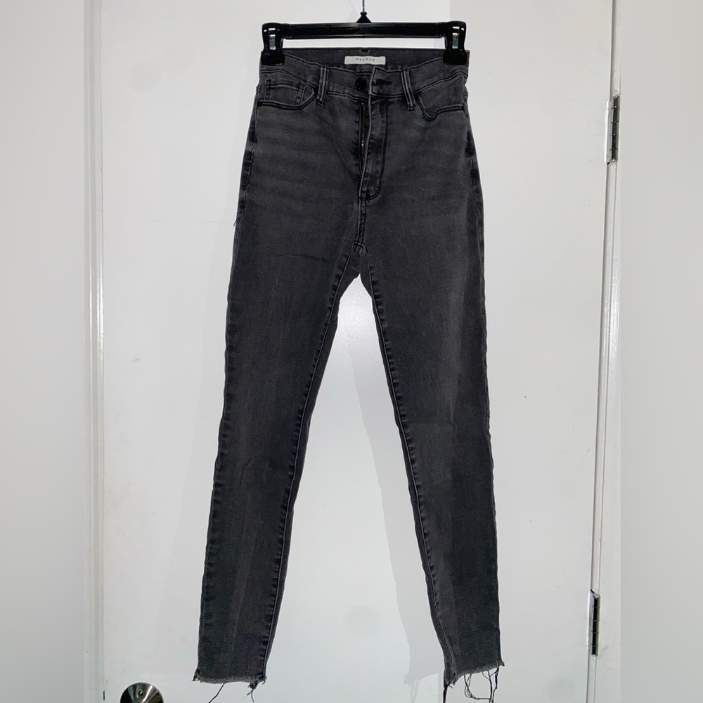 PacSun Washed-Out Black Cut-Off Super High Rise Jegging Jeans - Women’s Size 24